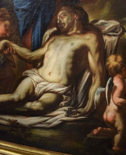 XVIIe siècle - Lamentation sur le Christ , École italienne du 17e siècle